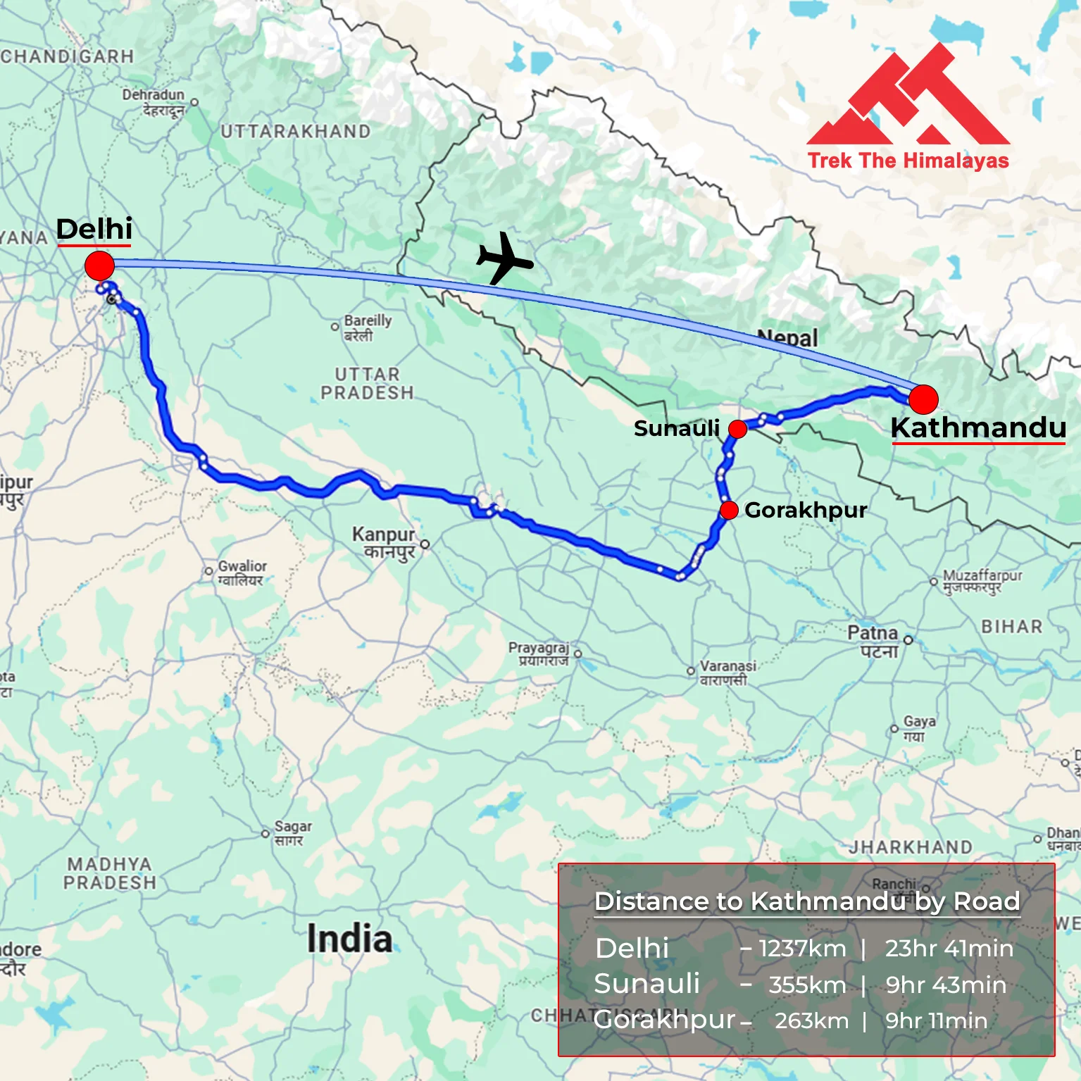 How to Reach Manaslu Circuit Trek Map